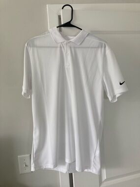 Nike White Short Sleeve Dri-FIT Polo